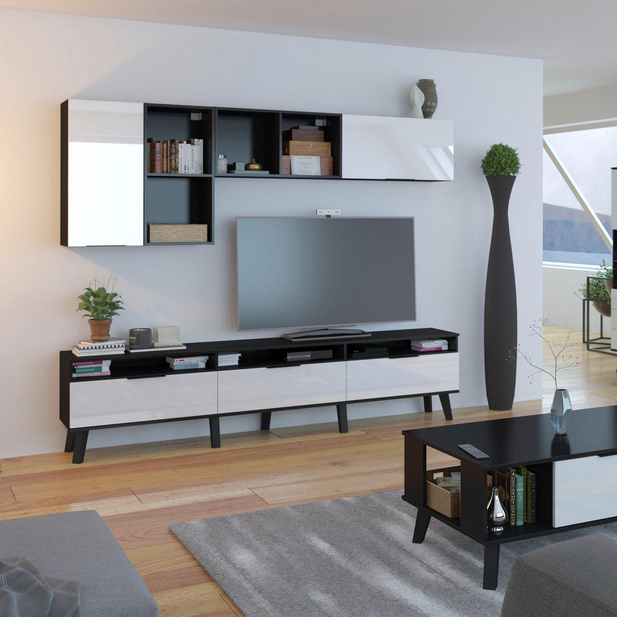 Sven High Gloss TV Stand, for TVs up to 88